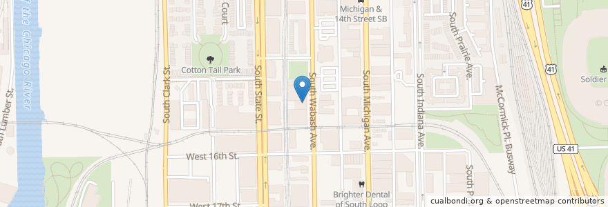 Mapa de ubicacion de M Lounge en Stati Uniti D'America, Illinois, Chicago.