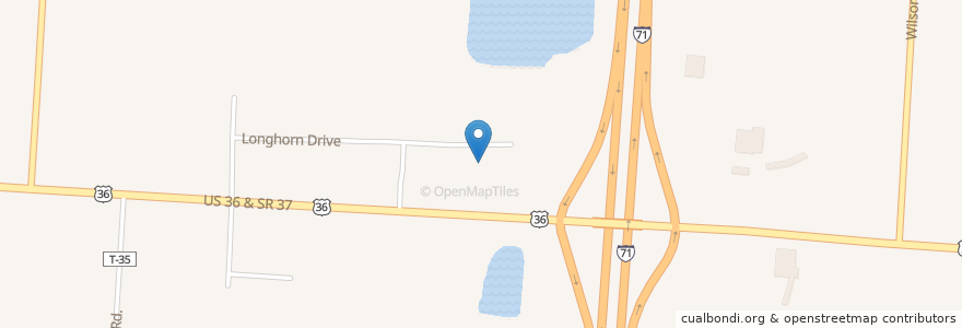Mapa de ubicacion de Long John Silver's en United States, Ohio, Delaware County, Berkshire Township.