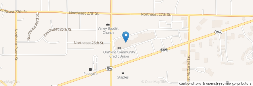 Mapa de ubicacion de Rite Aid en Amerika Birleşik Devletleri, Oregon, Yamhill County, Mcminnville.