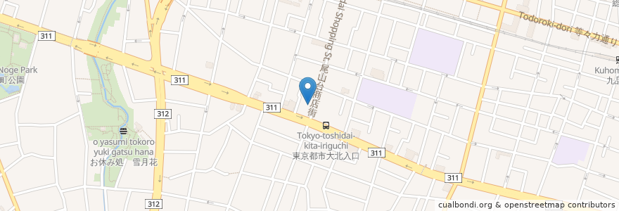 Mapa de ubicacion de 浜田クリニック en Japón, Tokio, Setagaya.