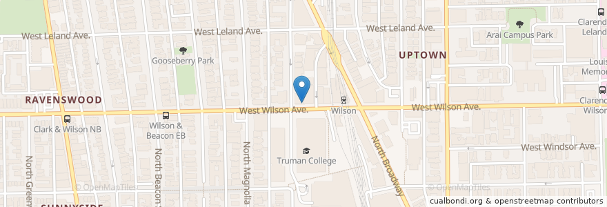 Mapa de ubicacion de Nick’s on Wilson en Estados Unidos De América, Illinois, Chicago.