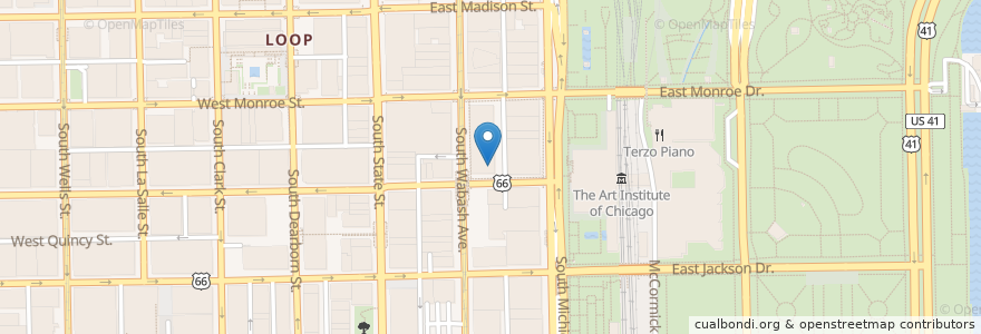 Mapa de ubicacion de Nilly Cafe en アメリカ合衆国, イリノイ州, シカゴ.