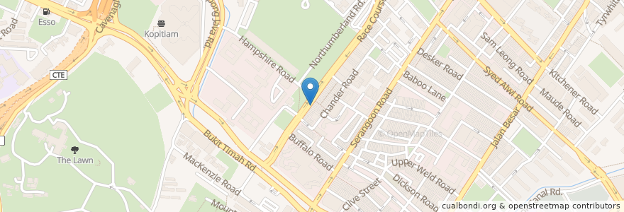 Mapa de ubicacion de Kumbhak Arna en Сингапур, Central.