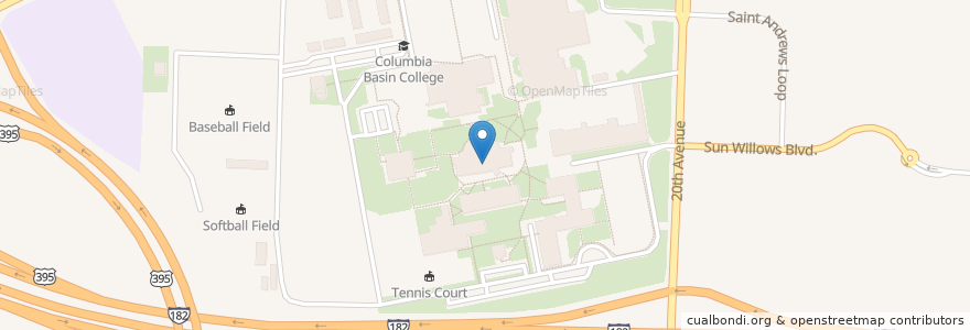 Mapa de ubicacion de CBC Library en Stati Uniti D'America, Washington, Franklin County, Tri-Cities, Pasco.