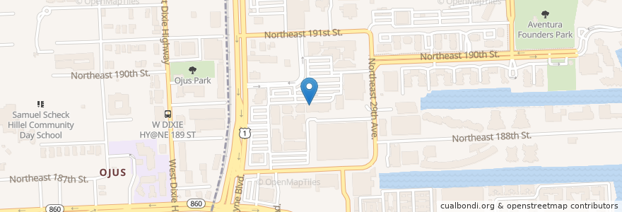 Mapa de ubicacion de Great Expressions Dental Centers en ایالات متحده آمریکا, فلوریدا, شهرستان میامی-دید، فلوریدا, Aventura.