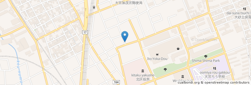 Mapa de ubicacion de あさひ調剤薬局宮原店 en 日本, 埼玉县, 埼玉市, 北区.