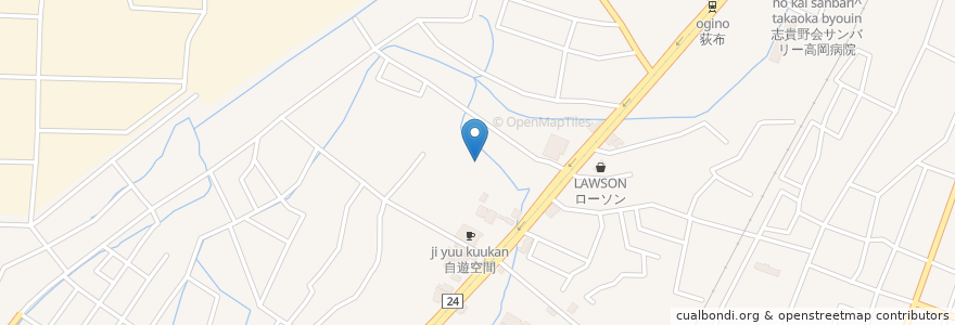 Mapa de ubicacion de 陽だまりの湯 en Япония, Тояма, 高岡市.