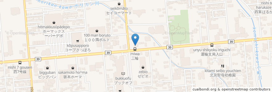 Mapa de ubicacion de つぼ八 en 일본, 홋카이도, オホーツク総合振興局, 北見市.