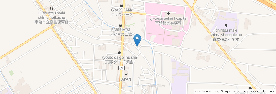Mapa de ubicacion de 蛭子嶋神社 御旅所 en Japón, Prefectura De Kioto, 宇治市.