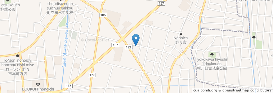 Mapa de ubicacion de しあわせの湯 en 日本, 石川県, 野々市市.