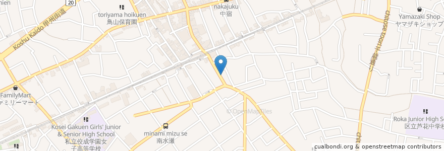Mapa de ubicacion de 柴田歯科医院 en 日本, 東京都, 世田谷区.