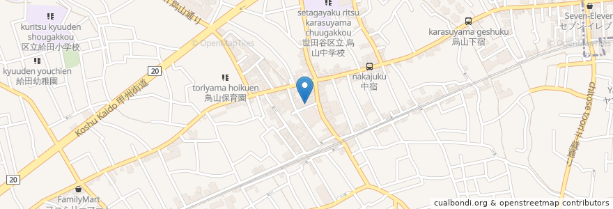 Mapa de ubicacion de ツルハドラッグ en Jepun, 東京都, 世田谷区.
