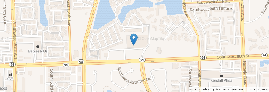Mapa de ubicacion de Starbucks en Verenigde Staten, Florida, Miami-Dade County.
