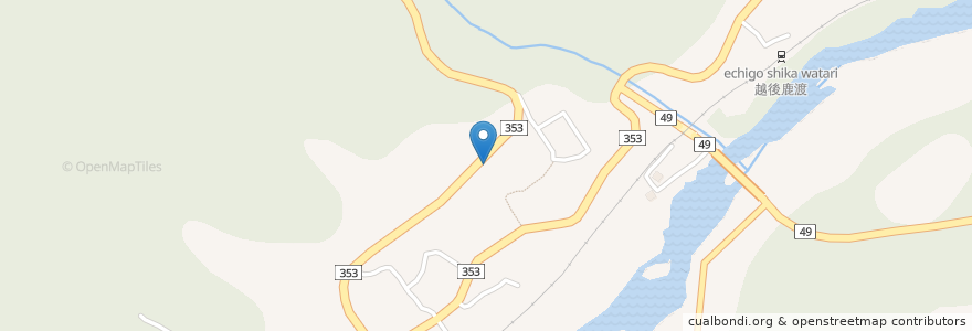 Mapa de ubicacion de 十二社 en Japonya, 新潟県, 中魚沼郡, 津南町.