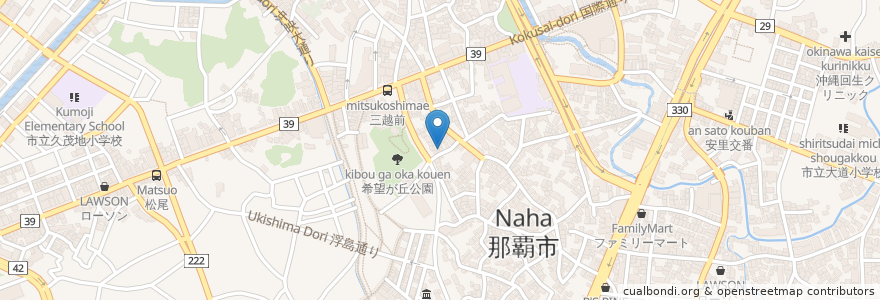 Mapa de ubicacion de 咖啡屋台 en ژاپن, 沖縄県, 那覇市.