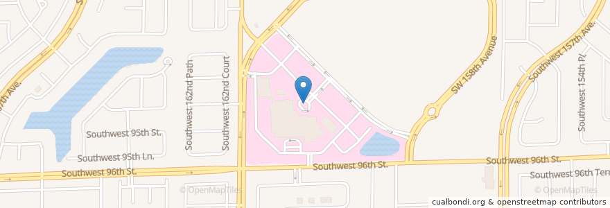 Mapa de ubicacion de West Kendall Baptist Fountain en Stati Uniti D'America, Florida, Contea Di Miami-Dade.