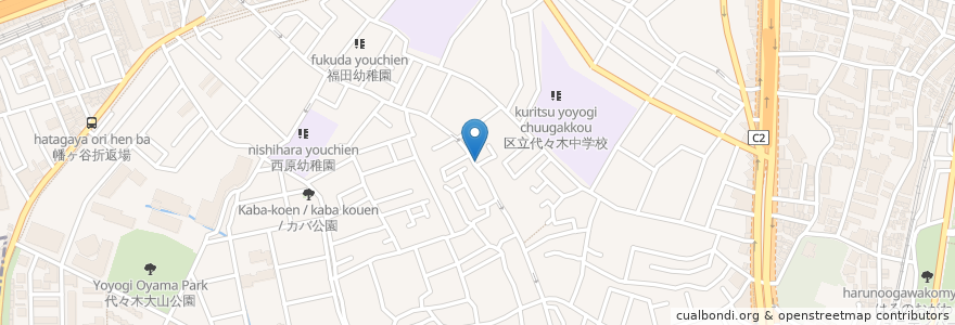Mapa de ubicacion de カタネ en اليابان, 東京都, 渋谷区.