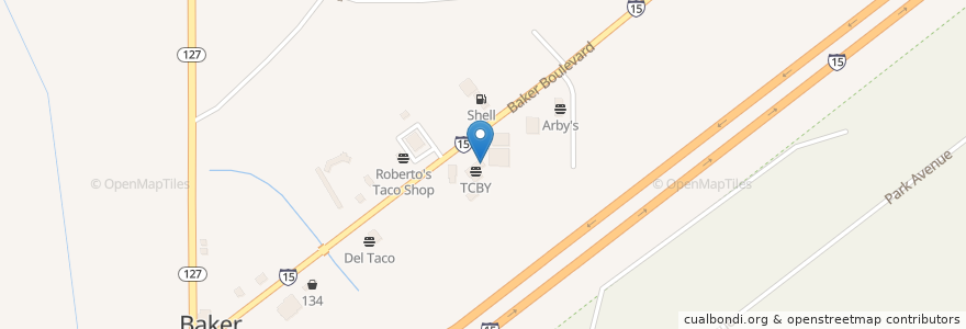Mapa de ubicacion de Wingstop en Stati Uniti D'America, California, San Bernardino County.