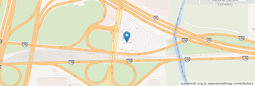Mapa de ubicacion de Rosemont CTA Station en États-Unis D'Amérique, Illinois, Rosemont, Chicago.