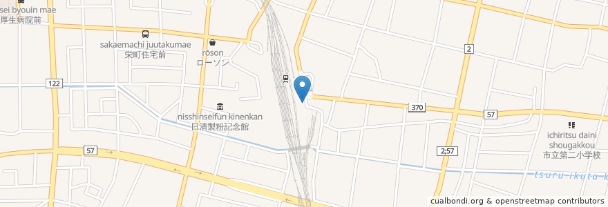 Mapa de ubicacion de 白木屋 en Japan, 群馬県, 館林市.