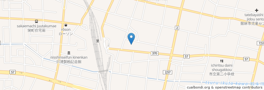 Mapa de ubicacion de 個別指導ベスト en Japón, Prefectura De Gunma, 館林市.