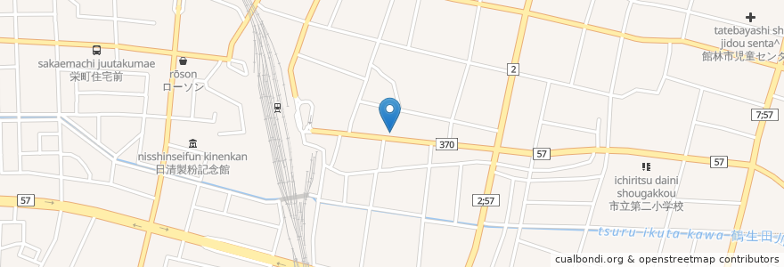Mapa de ubicacion de トライプラス en Japão, 群馬県, 館林市.