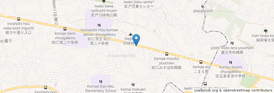 Mapa de ubicacion de the sacca cafe en Jepun, 東京都, 狛江市.