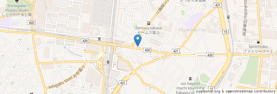 Mapa de ubicacion de 萬來園 en اليابان, 東京都, 品川区.