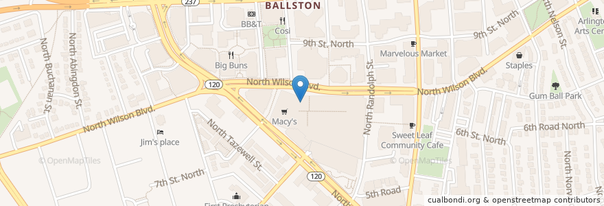 Mapa de ubicacion de Cookology en アメリカ合衆国, バージニア州, Arlington County, Arlington.