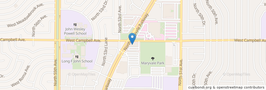 Mapa de ubicacion de Advanced Heart and Vascular Institute en United States, Arizona, Maricopa County, Phoenix.