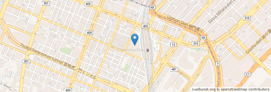 Mapa de ubicacion de チャーハン王 新橋店 en 일본, 도쿄도, 미나토.