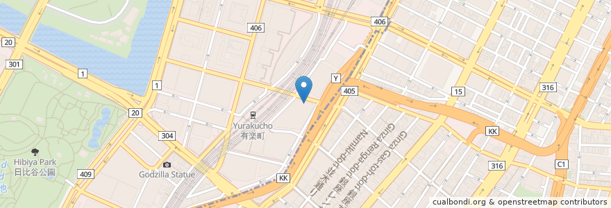 Mapa de ubicacion de 交通飯店 en 일본, 도쿄도, 치요다.