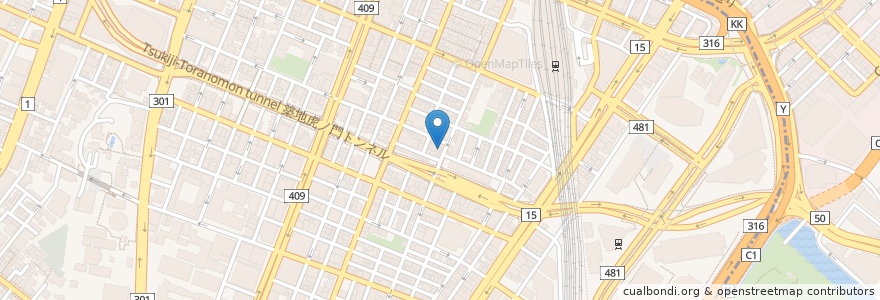 Mapa de ubicacion de タンメンしゃきしゃき 新橋店 en Japon, Tokyo, 港区.