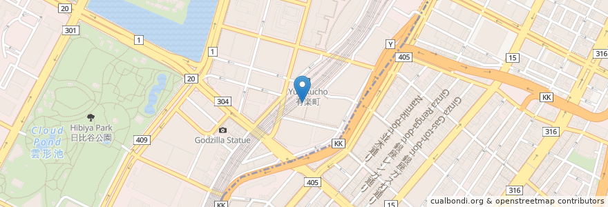 Mapa de ubicacion de 中園亭 en Japón, Tokio, Chiyoda.