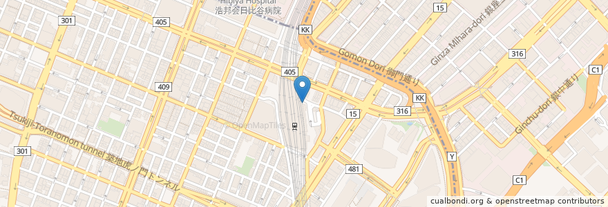 Mapa de ubicacion de 麺処直久 新橋 en 日本, 东京都/東京都, 港區.