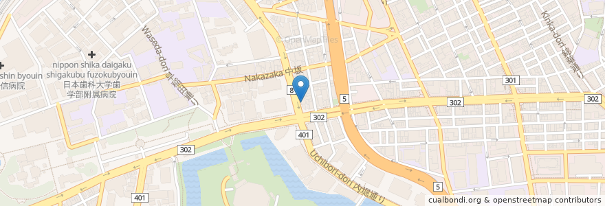 Mapa de ubicacion de 九段下 洋々亭 en ژاپن, 東京都, 千代田区.