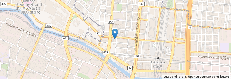 Mapa de ubicacion de アキバ絶対領域 +e en Japon, Tokyo, 千代田区.