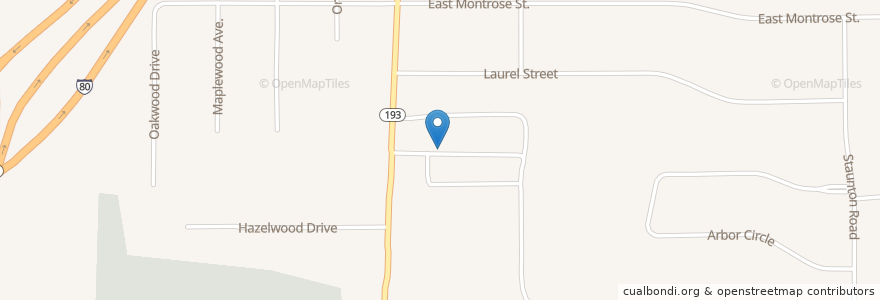 Mapa de ubicacion de Happy Buffet en 미국, 오하이오 주, Trumbull County.