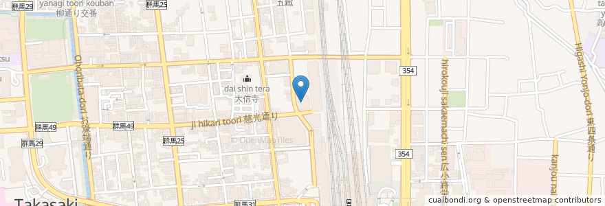 Mapa de ubicacion de 能開センター高崎校 en Jepun, 群馬県, 高崎市.