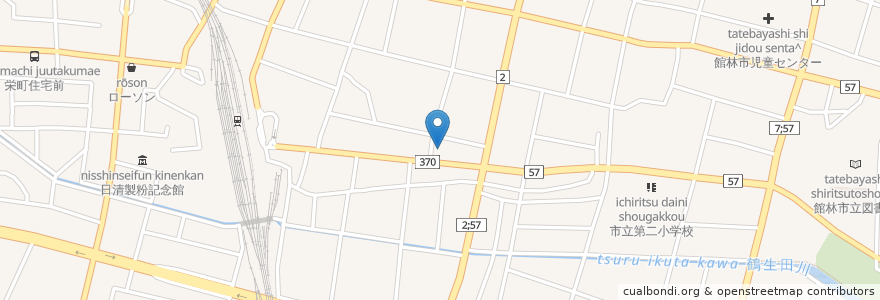 Mapa de ubicacion de Cosmos en Jepun, 群馬県, 館林市.