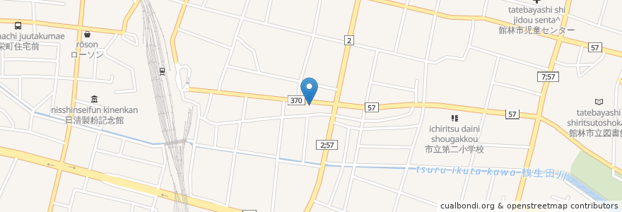 Mapa de ubicacion de Mahaloha en Япония, Гумма, 館林市.
