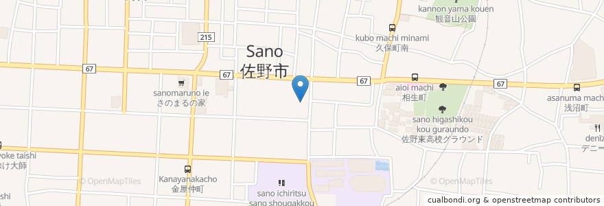 Mapa de ubicacion de 土屋小児科 en 일본, 도치기현, 佐野市.