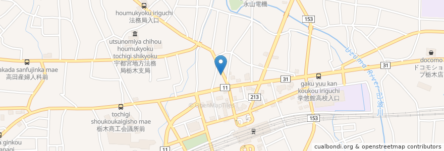 Mapa de ubicacion de スパイス en Japan, Präfektur Tochigi, 栃木市.
