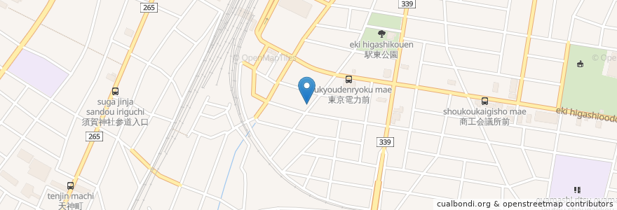 Mapa de ubicacion de ラーメン屋 en 日本, 栃木県, 小山市.
