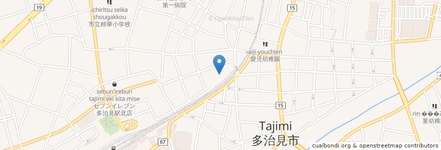 Mapa de ubicacion de 多治見トロン温泉；天の湯 en 日本, 岐阜県, 多治見市.