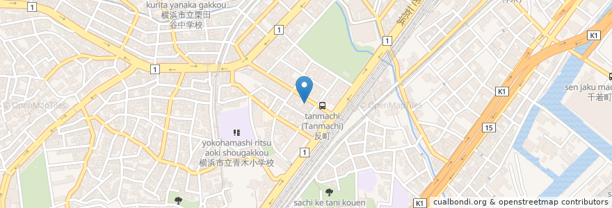 Mapa de ubicacion de ラーメン星印 en Japan, Kanagawa Prefecture, Yokohama, Kanagawa Ward.