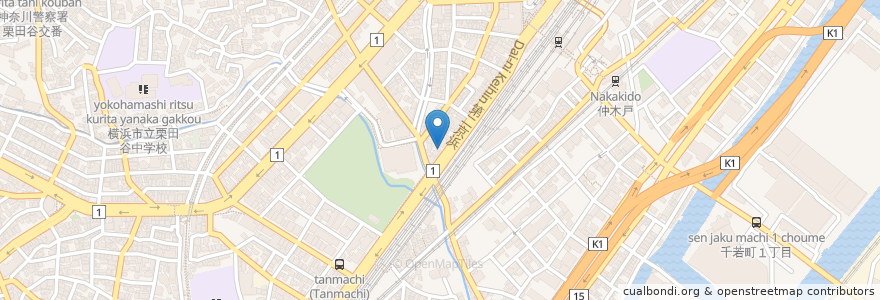 Mapa de ubicacion de らぁめん夢 en Japonya, 神奈川県, 横浜市, 神奈川区.