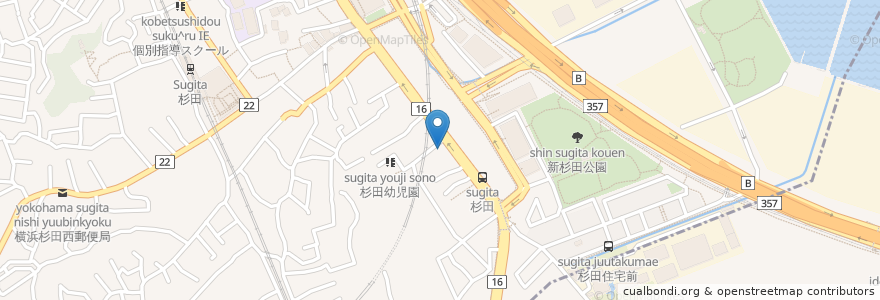 Mapa de ubicacion de 八萬里 en Japan, Kanagawa Prefecture, Yokohama, Isogo Ward.
