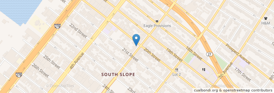 Mapa de ubicacion de Quarter Bar en United States, New York, New York, Brooklyn.