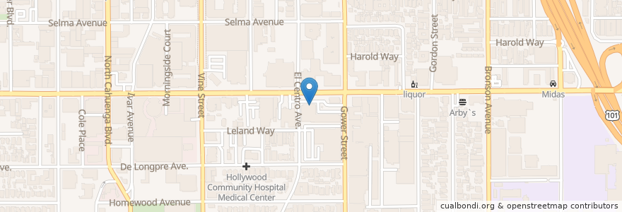 Mapa de ubicacion de Rite Aid en Stati Uniti D'America, California, Los Angeles County, Los Angeles.